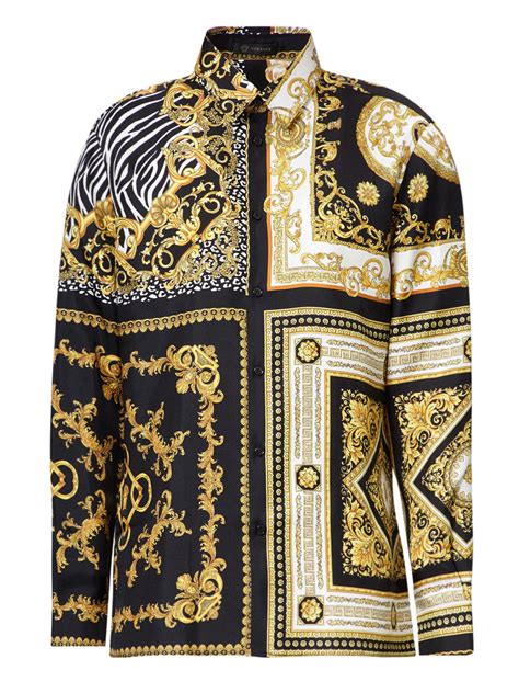 silk versace shirt mens|authentic versace shirts.